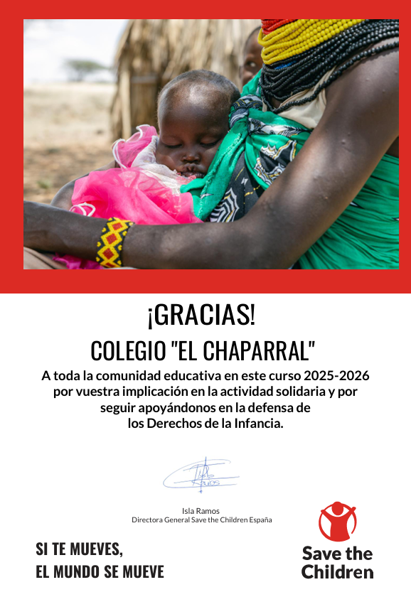 Agradecimiento Save the Children